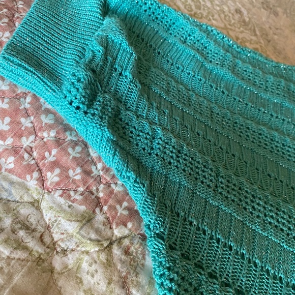 Womens short sleeve sparkly sweater - Picture 5 of 7